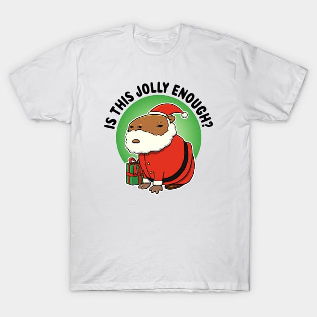 Is this jolly enough Capybara Santa T-Shirt by capydays